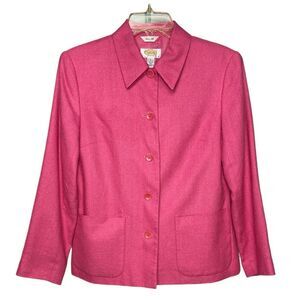 Talbots pink silk blazer size 6